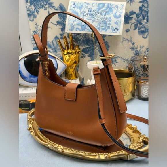 🆕 OROTON 🧿 NWOT Yvonne Baguette Shoulder Bag, Tan - Picture 7 of 14